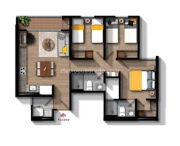 Apartamento de 3 alcobas en venta en Ciudadela La Felicidad, Bogotá, 70 m² · foto 2 de 20