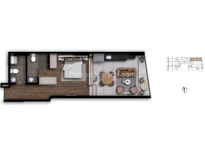Apartaestudio en venta en El Virrey, Bogotá, 61 m² · foto 1 de 6