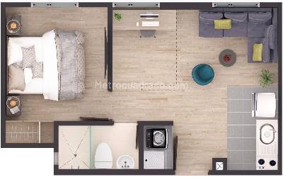 Apartaestudio en venta en Avenida El Dorado, Bogotá, 28 m² · foto 14 de 14
