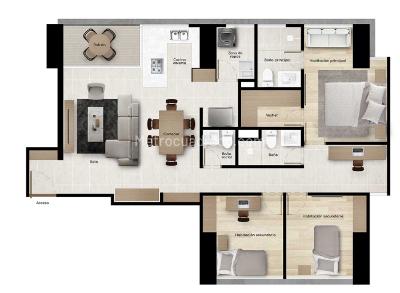 Apartamento de 3 alcobas en venta en Alto De Las Palmas, Medellín, 94 m² · foto 8 de 10