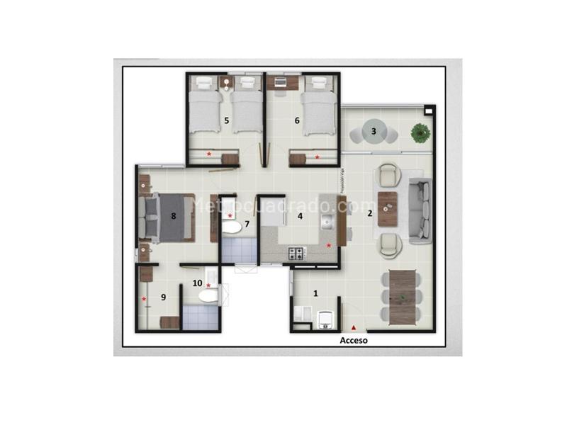 Piso – Jamundi - Vista 3