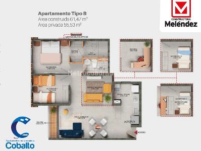 Apartamento de 3 alcobas en venta en Ciudad Melendez, Cali, 61 m² · foto 10 de 12