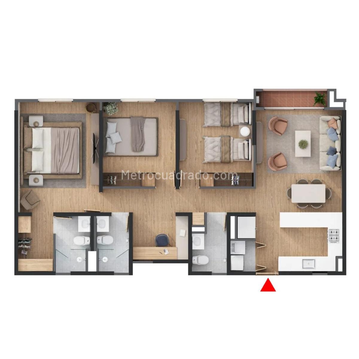 Apartamento de 3 habitaciones en venta en Villa de Aranjuez, Bogotá — imagen 1 de 3