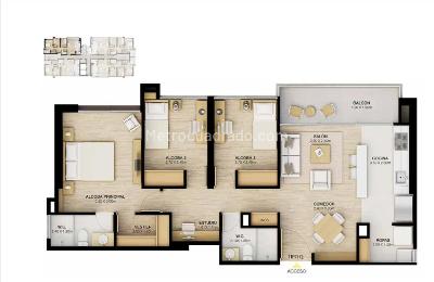 Apartamento de 3 alcobas en venta en Suramerica, Itagüí, 77 m² · foto 9 de 10