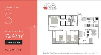 Apartamento de 3 alcobas en venta en Alto De Las Palmas, Medellín, 72 m² · foto 8 de 12