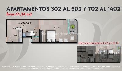 Apartamento de 1 alcoba en venta en Restrepo Naranjo, Sabaneta, 41 m² · foto 15 de 20