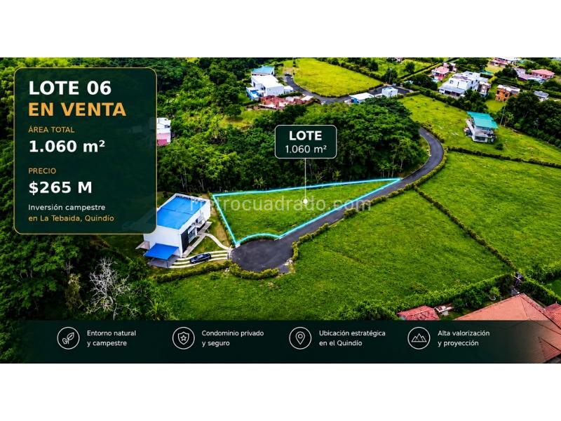 Lote en Venta, Via Al Eden, Armenia - Vista 2