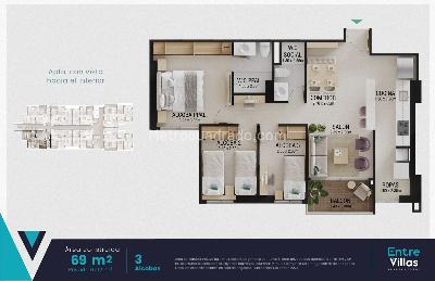Apartamento de 3 alcobas en venta en Santa Fé, Medellín, 67 m² · foto 8 de 10