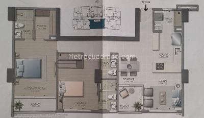 Apartamento de 2 alcobas en venta en Poblado Ciudad Del Rio, Medellín, 87 m² · foto 5 de 20