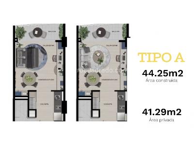 Apartaestudio en venta en Ancon Sur, Sabaneta, 41 m² · foto 8 de 8