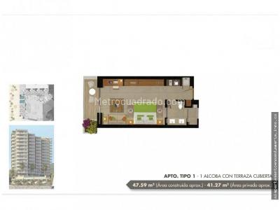 Apartaestudio en venta en Bello Horizonte, Santa Marta, 48 m² · foto 7 de 8