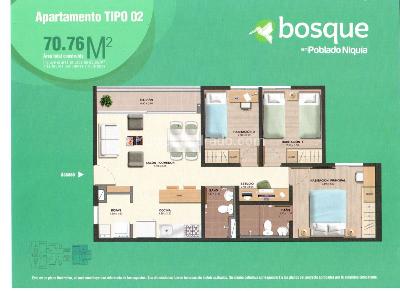 Apartamento de 3 alcobas en venta en Niquia, Bello, 71 m² · foto 11 de 11