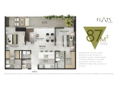 Apartamento de 2 alcobas en venta en Los Balsos, Medellín, 87 m² · foto 20 de 20