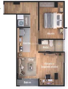Apartamento de 2 alcobas en venta en La Estrada, Bogotá, 42 m² · foto 2 de 10