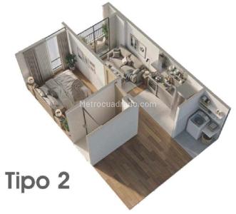 Apartamento de 2 alcobas en venta en La Estrada, Bogotá, 36 m² · foto 4 de 10