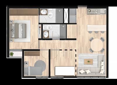 Apartamento de 3 alcobas en venta en Villa Gladys Sur, Bogotá, 41 m² · foto 4 de 6