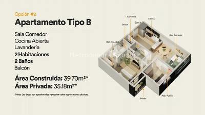 Apartamento de 2 alcobas en venta en Villa Gladys Sur, Bogotá, 35 m² · foto 5 de 5