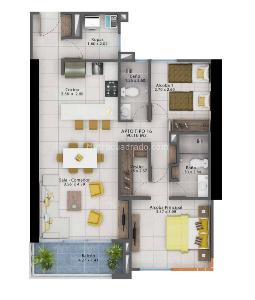 Apartamento de 3 alcobas en venta en Ciudad Jardin, Cali, 152 m² · foto 5 de 13