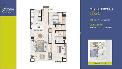 Apartamento de 2 alcobas en venta en Santa Rita, Cali, 102 m² · foto 2 de 6