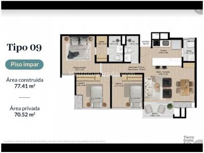 Apartamento de 3 alcobas en venta en Las Palmas, Medellín, 64 m² · foto 16 de 16