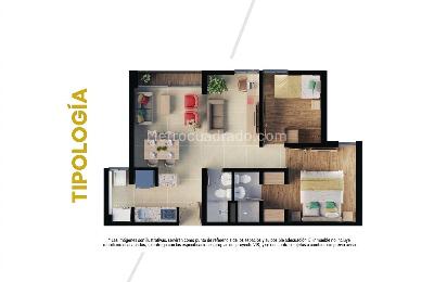 Apartamento de 2 alcobas en venta en Itagui, Itagüí, 55 m² · foto 6 de 6