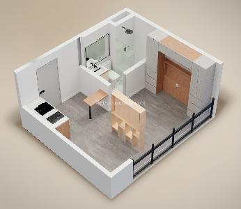 Apartaestudio en venta en Santa Barbara Oriental, Bogotá, 18 m² · foto 11 de 11