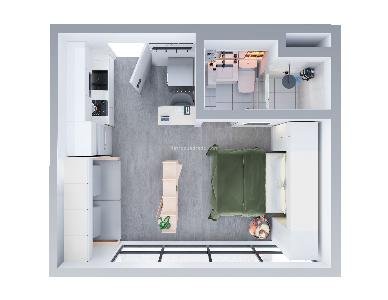 Apartaestudio en venta en Santa Barbara Oriental, Bogotá, 22 m² · foto 3 de 4