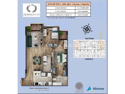 Apartamento de 2 alcobas en venta en Chico Reservado, Bogotá, 88 m² · foto 6 de 6