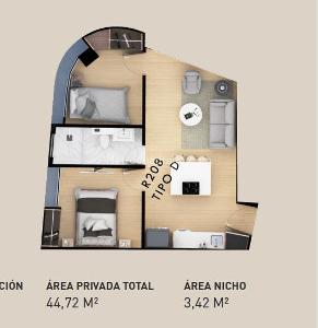 Apartamento de 2 alcobas en venta en Santa Paula Molinos Norte, Bogotá, 50 m² · foto 19 de 20