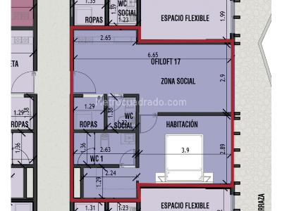 Apartamento de 2 alcobas en venta en Rionegro, Rionegro, 62 m² · foto 7 de 8