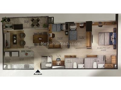 Apartamento de 3 alcobas en venta en Loma De Las Brujas, Envigado, 111 m² · foto 17 de 17
