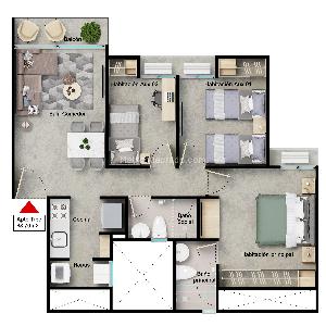 Apartamento en venta en El Libano, Santa Marta · foto 4 de 4