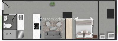 Apartamento de 1 alcoba en venta en Laureles, Medellín, 23 m² · foto 3 de 4