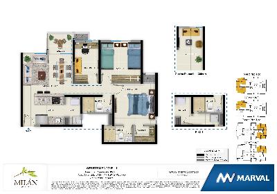 Apartamento de 2 alcobas en venta en La Floresta, Cartagena, 57 m² · foto 7 de 7