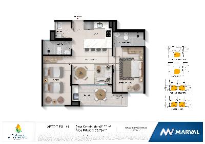 Apartamento de 2 alcobas en venta en Peñalisa, Girardot, 59 m² · foto 4 de 4