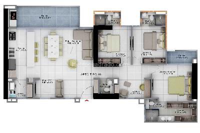 Apartamento de 3 alcobas en venta en Altos De Ciudad Jardin, Cali, 123 m² · foto 4 de 4