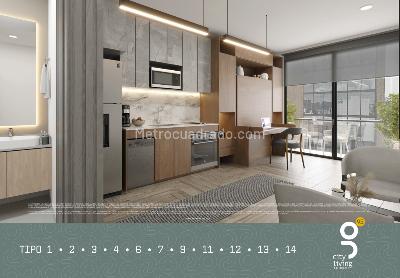 Apartaestudio en venta en Chico Norte, Bogotá, 21 m² · foto 11 de 12