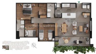 Apartamento de 3 alcobas en venta en Rionegro, Rionegro, 94 m² · foto 18 de 18