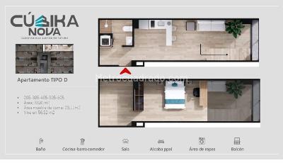 Apartaestudio en venta en Nicolas De Federman, Bogotá, 26 m² · foto 10 de 12