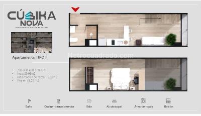 Apartaestudio en venta en Nicolas De Federman, Bogotá, 26 m² · foto 11 de 12