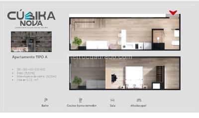 Apartaestudio en venta en Nicolas De Federman, Bogotá, 26 m² · foto 12 de 12