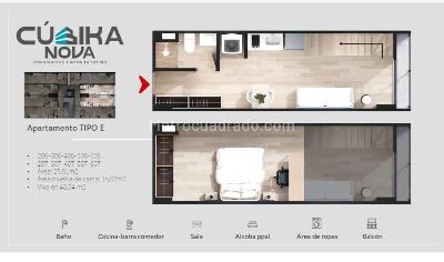 Apartaestudio en venta en Nicolas De Federman, Bogotá, 26 m² · foto 9 de 12