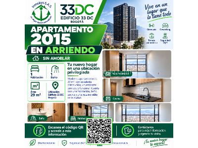 Apartamento de 1 alcoba en arriendo en Centro Internacional De Bogota, Bogotá, 33 m² · foto 20 de 20