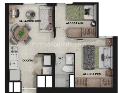 Apartamento en venta en Puente Aranda, Bogotá · foto 5 de 6