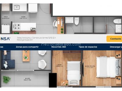 Apartamento de 2 alcobas en venta en Plaza Fabricato, Bello, 56 m² · foto 17 de 17