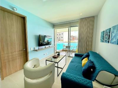 Apartamento de 1 alcoba en venta en Bahia Kristal, Cartagena, 48 m² · foto 2 de 14