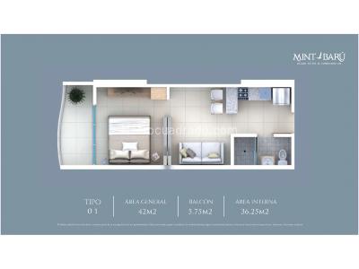 Apartamento de 2 alcobas en venta en Isla De Baru, Cartagena, 73 m² · foto 19 de 20