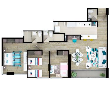 Apartamento de 3 alcobas en venta en Av Universitaria, Tunja, 72 m² · foto 8 de 9