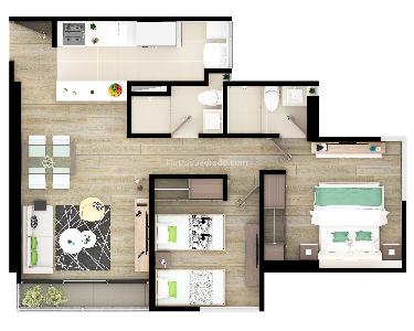 Apartamento de 2 alcobas en venta en Av Universitaria, Tunja, 53 m² · foto 7 de 8