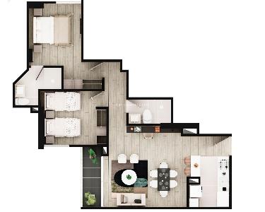Apartamento de 2 alcobas en venta en Av Universitaria, Tunja, 58 m² · foto 4 de 5